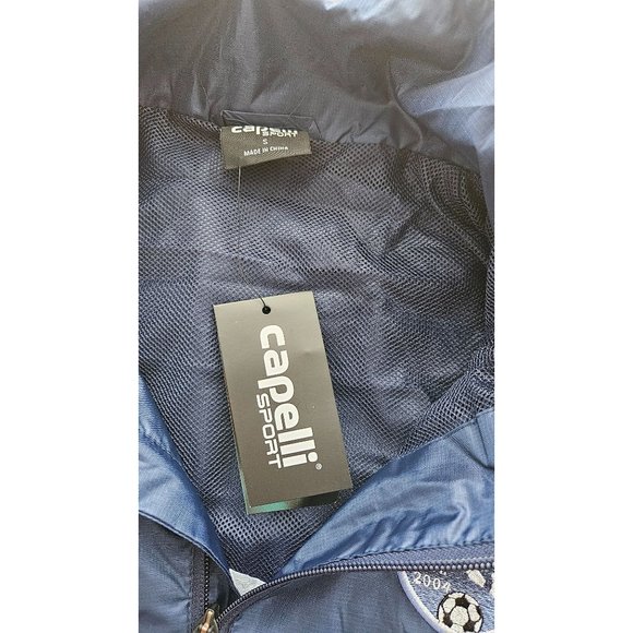 Capelli Sports Basics All Weather Jacket Small Navy Marin FC Embroidered NWT - Picture 6 of 7